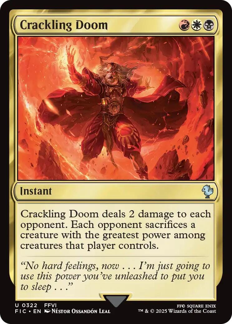 Crackling Doom (Surge Foil) [FINAL FANTASY Commander] MTG Single Magic: The Gathering  | Multizone: Comics And Games