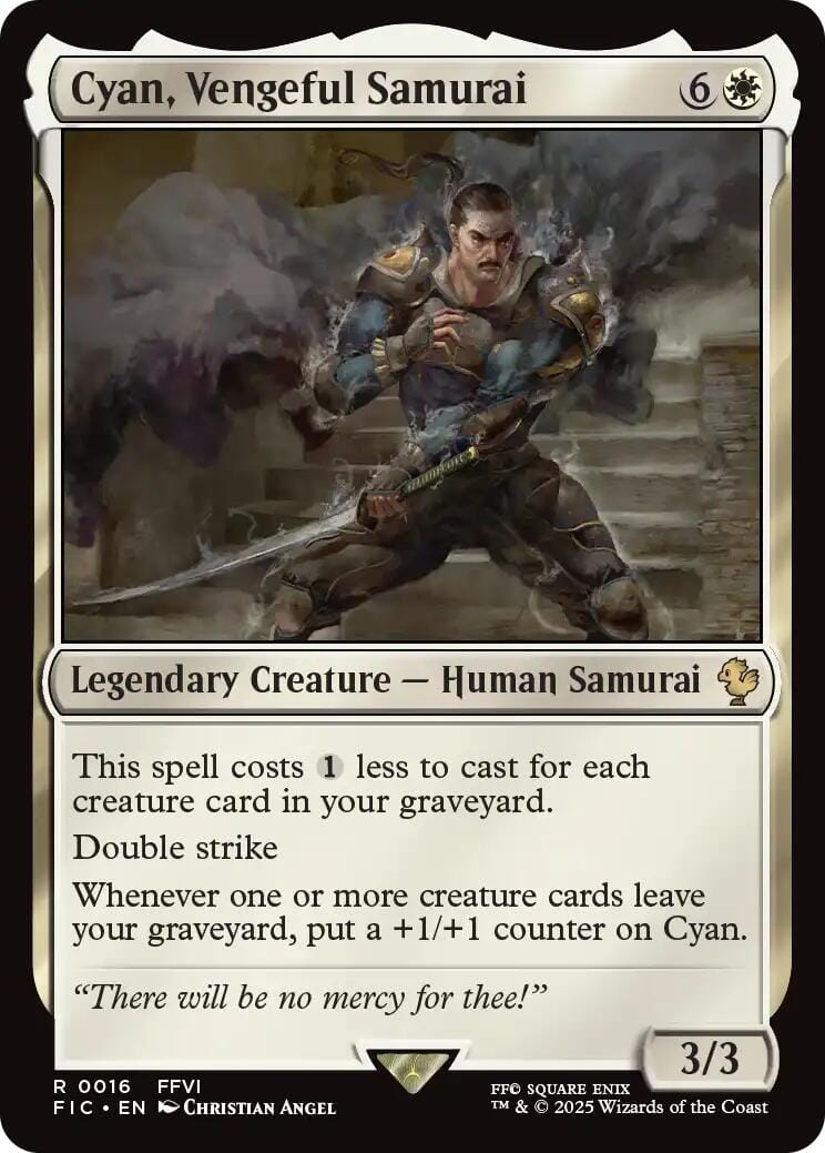 Cyan, Vengeful Samurai (Surge Foil) [FINAL FANTASY Commander] MTG Single Magic: The Gathering  | Multizone: Comics And Games