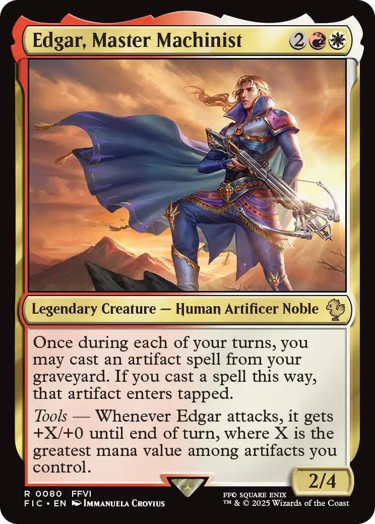 Edgar, Master Machinist (Surge Foil) [FINAL FANTASY Commander] MTG Single Magic: The Gathering  | Multizone: Comics And Games