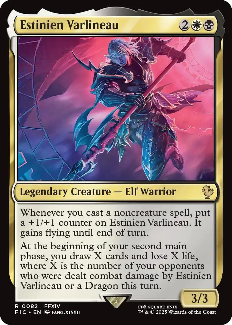 Estinien Varlineau (Surge Foil) [FINAL FANTASY Commander] MTG Single Magic: The Gathering  | Multizone: Comics And Games