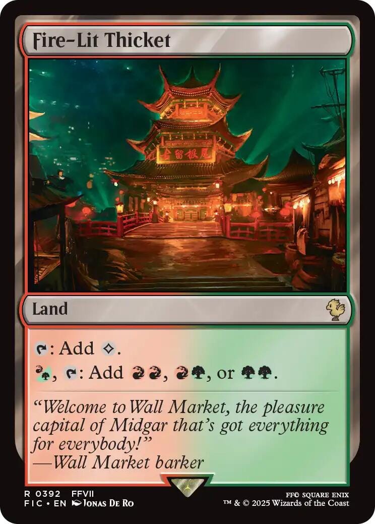 Fire-Lit Thicket (Surge Foil) [FINAL FANTASY Commander] MTG Single Magic: The Gathering  | Multizone: Comics And Games