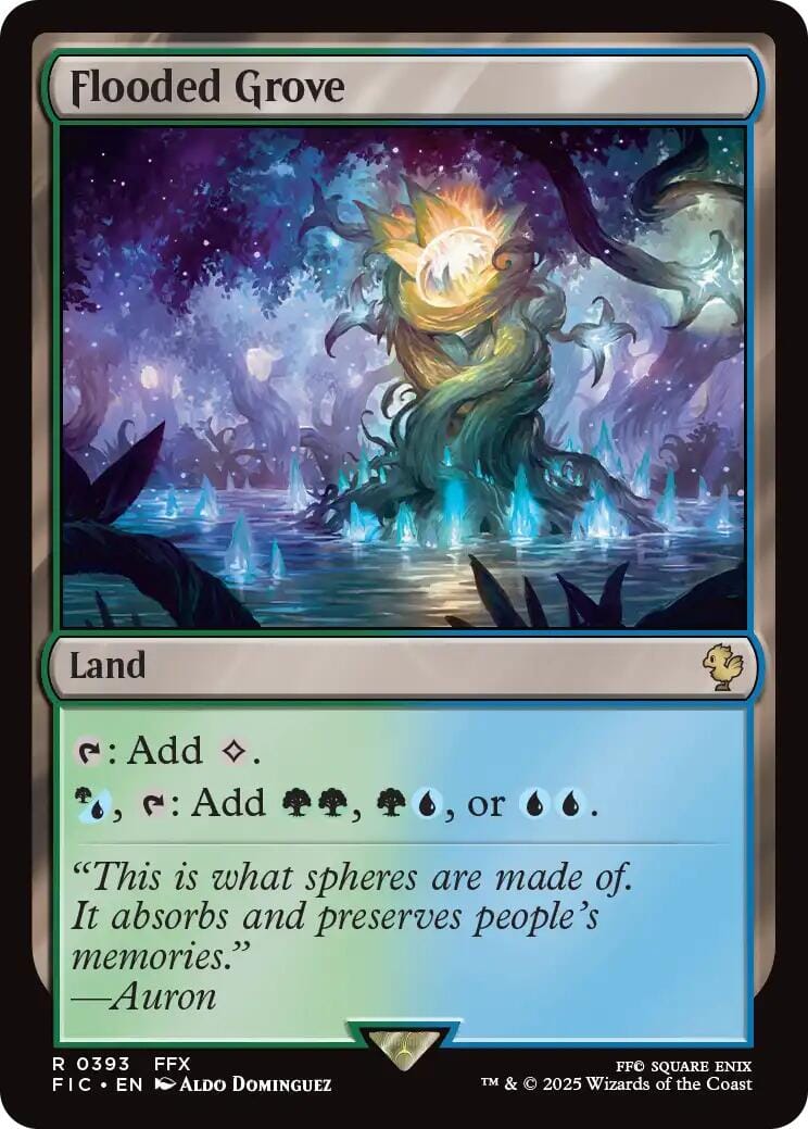 Flooded Grove (Surge Foil) [FINAL FANTASY Commander] MTG Single Magic: The Gathering  | Multizone: Comics And Games
