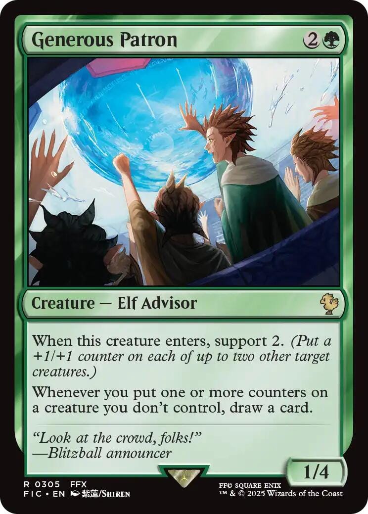 Generous Patron (Surge Foil) [FINAL FANTASY Commander] MTG Single Magic: The Gathering  | Multizone: Comics And Games