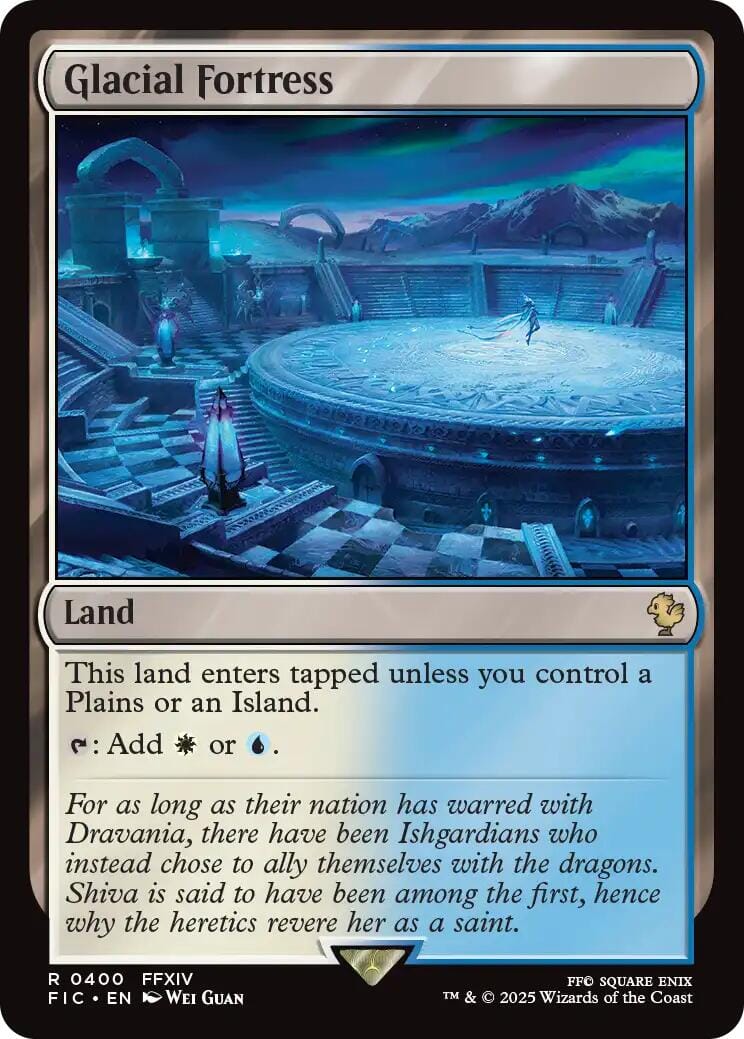 Glacial Fortress (Surge Foil) [FINAL FANTASY Commander] MTG Single Magic: The Gathering  | Multizone: Comics And Games