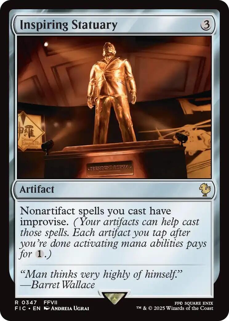 Inspiring Statuary (Surge Foil) [FINAL FANTASY Commander] MTG Single Magic: The Gathering  | Multizone: Comics And Games