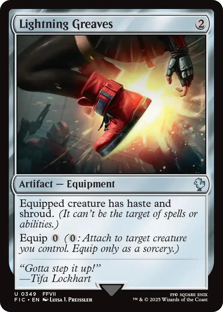 Lightning Greaves (Surge Foil) [FINAL FANTASY Commander] MTG Single Magic: The Gathering  | Multizone: Comics And Games