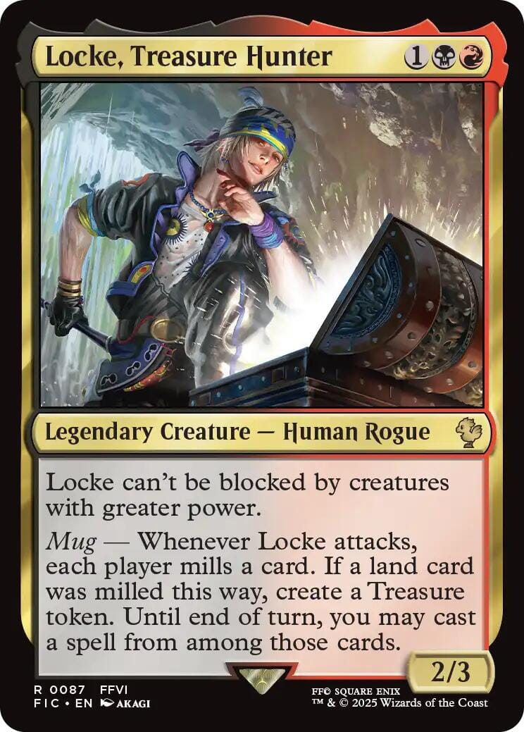 Locke, Treasure Hunter (Surge Foil) [FINAL FANTASY Commander] MTG Single Magic: The Gathering  | Multizone: Comics And Games