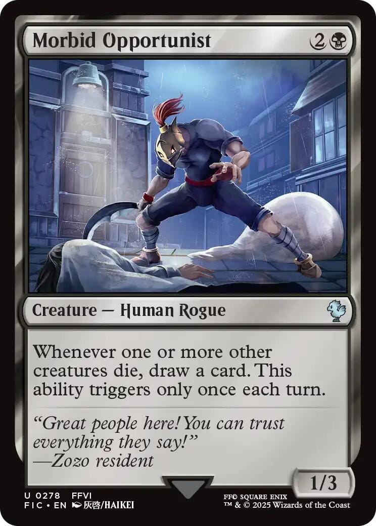 Morbid Opportunist (Surge Foil) [FINAL FANTASY Commander] MTG Single Magic: The Gathering  | Multizone: Comics And Games