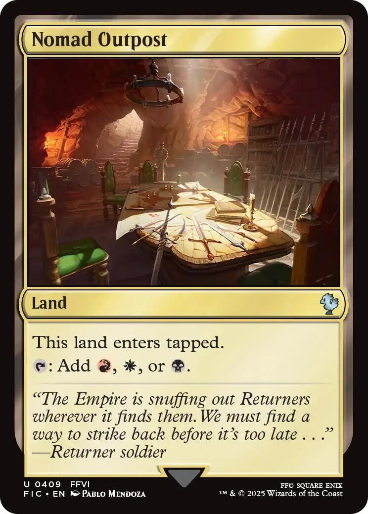 Nomad Outpost (Surge Foil) [FINAL FANTASY Commander] MTG Single Magic: The Gathering  | Multizone: Comics And Games