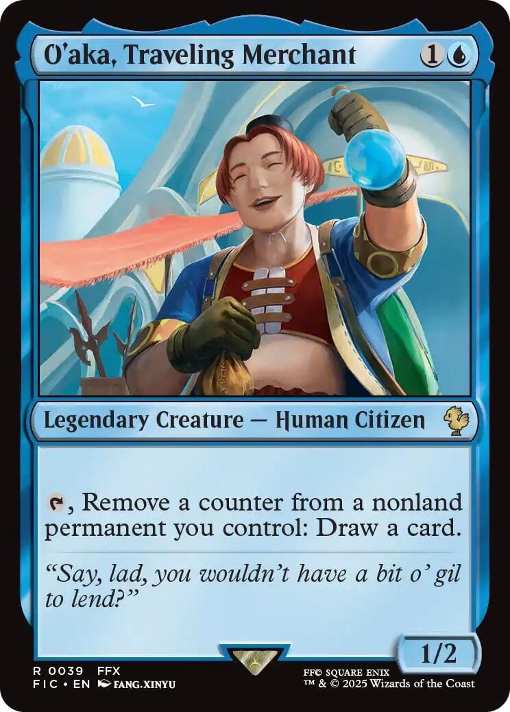 O'aka, Traveling Merchant (Surge Foil) [FINAL FANTASY Commander] MTG Single Magic: The Gathering  | Multizone: Comics And Games