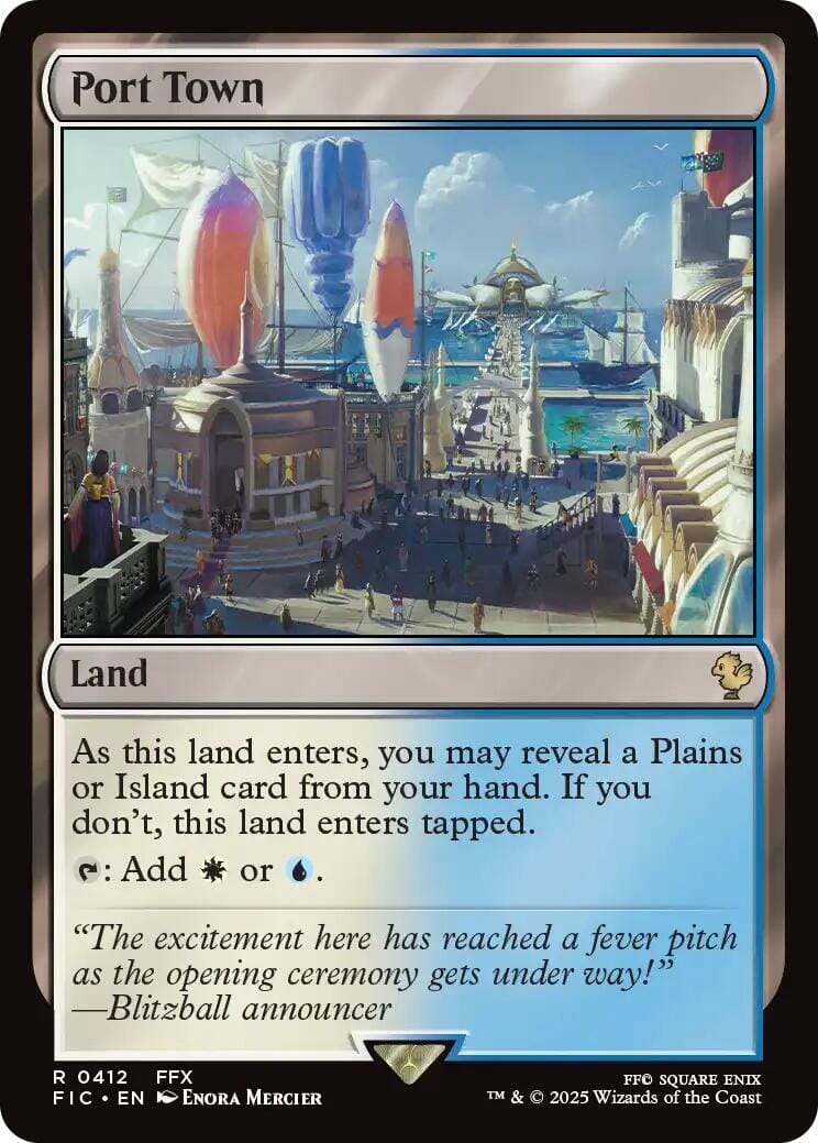 Port Town (Surge Foil) [FINAL FANTASY Commander] MTG Single Magic: The Gathering  | Multizone: Comics And Games