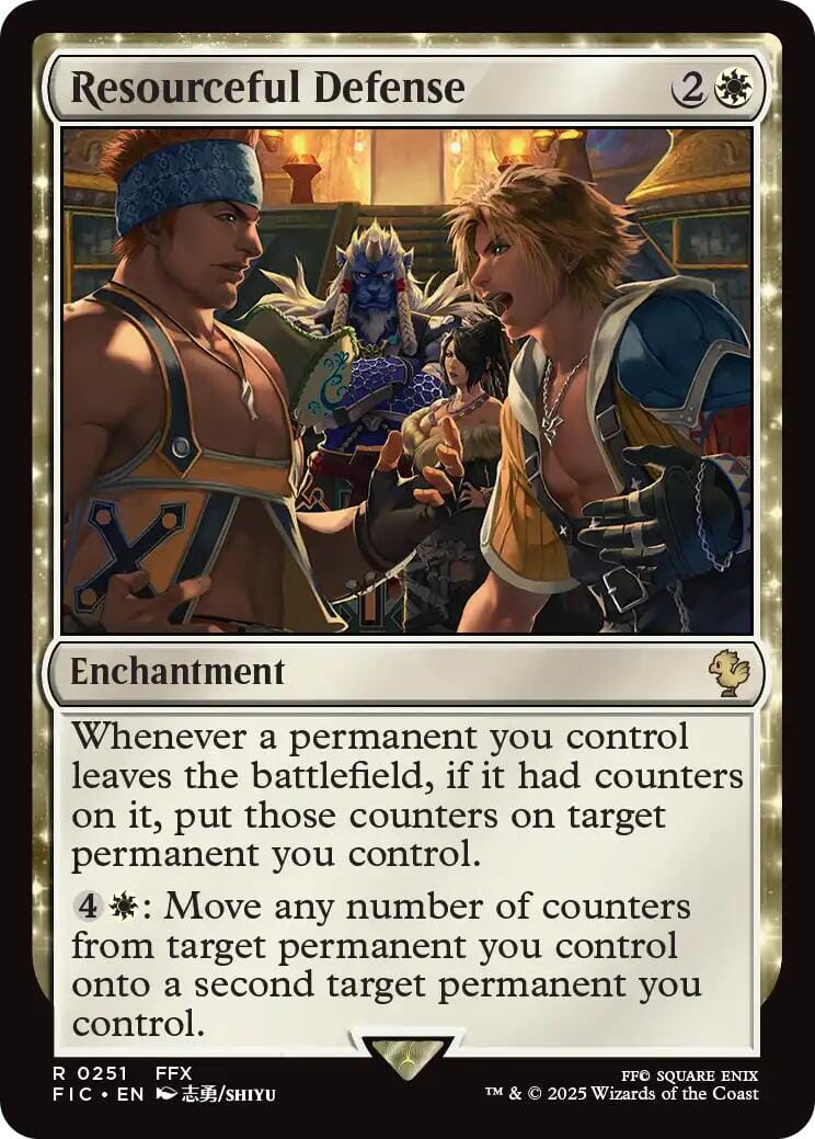 Resourceful Defense (Surge Foil) [FINAL FANTASY Commander] MTG Single Magic: The Gathering  | Multizone: Comics And Games