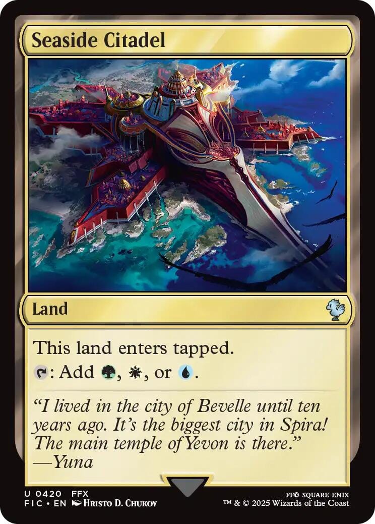 Seaside Citadel (Surge Foil) [FINAL FANTASY Commander] MTG Single Magic: The Gathering  | Multizone: Comics And Games
