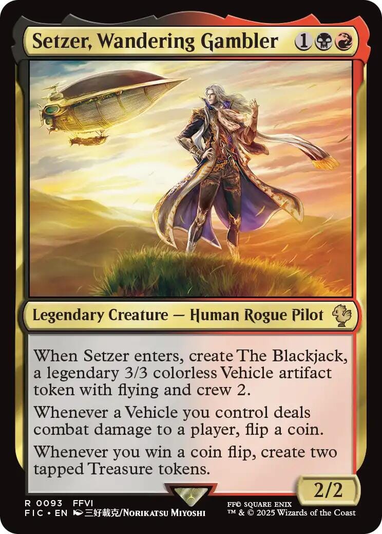 Setzer, Wandering Gambler (Surge Foil) [FINAL FANTASY Commander] MTG Single Magic: The Gathering  | Multizone: Comics And Games