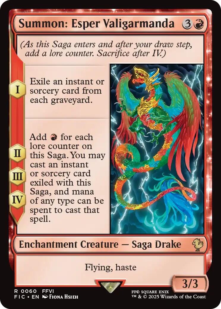 Summon: Esper Valigarmanda (Surge Foil) [FINAL FANTASY Commander] MTG Single Magic: The Gathering  | Multizone: Comics And Games