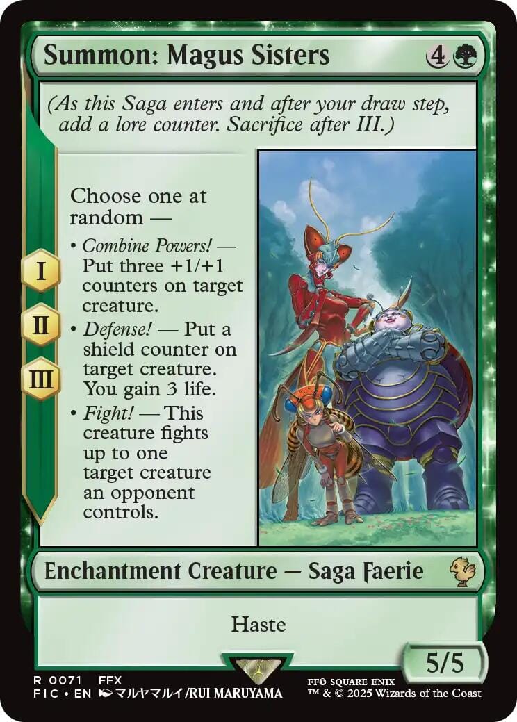 Summon: Magus Sisters (Surge Foil) [FINAL FANTASY Commander] MTG Single Magic: The Gathering  | Multizone: Comics And Games