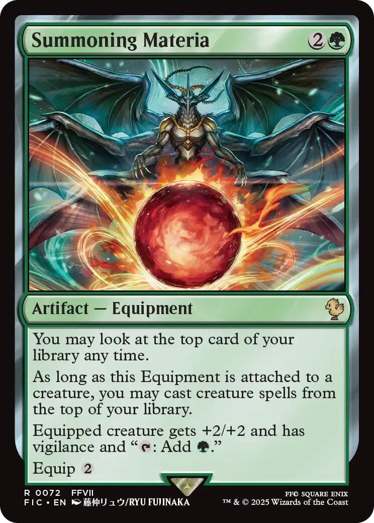 Summoning Materia (Surge Foil) [FINAL FANTASY Commander] MTG Single Magic: The Gathering  | Multizone: Comics And Games