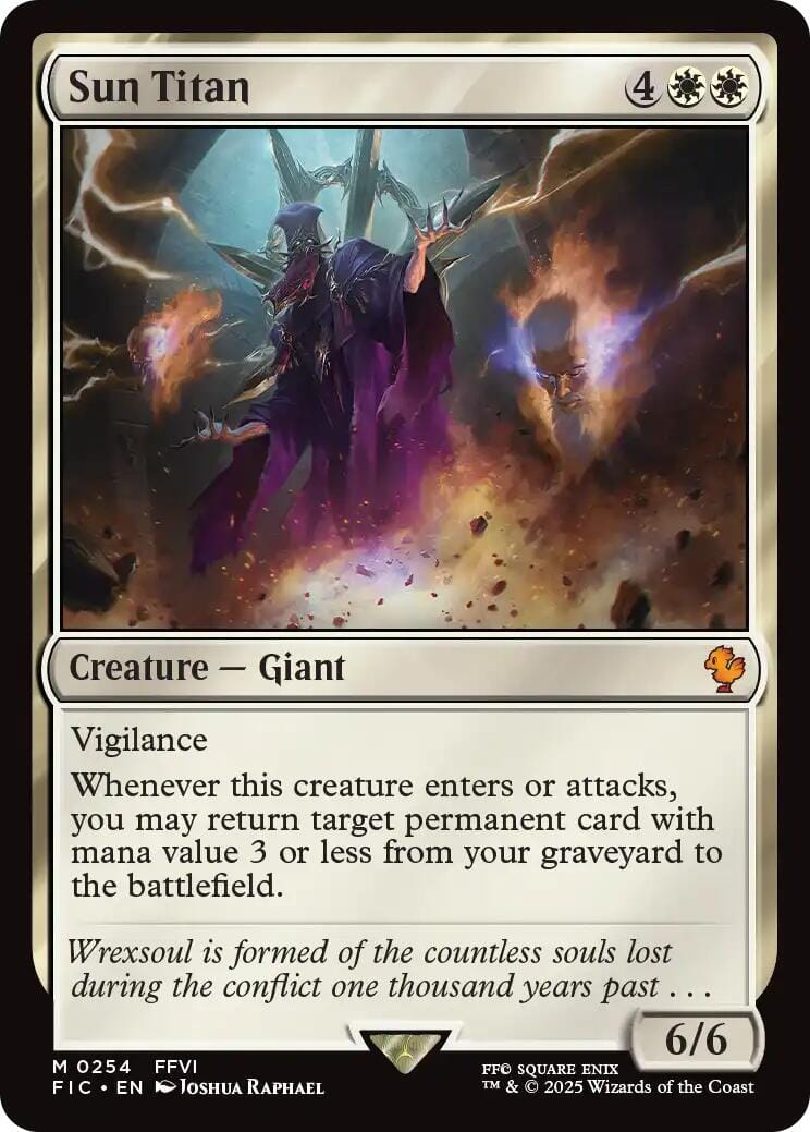 Sun Titan (Surge Foil) [FINAL FANTASY Commander] MTG Single Magic: The Gathering  | Multizone: Comics And Games