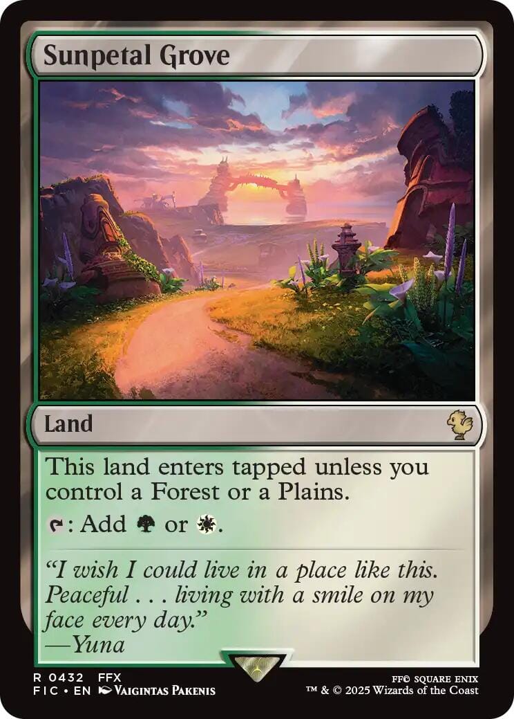 Sunpetal Grove (Surge Foil) [FINAL FANTASY Commander] MTG Single Magic: The Gathering  | Multizone: Comics And Games