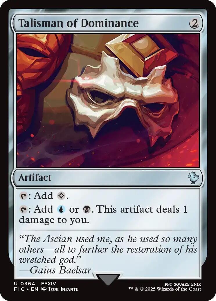 Talisman of Dominance (Surge Foil) [FINAL FANTASY Commander] MTG Single Magic: The Gathering  | Multizone: Comics And Games