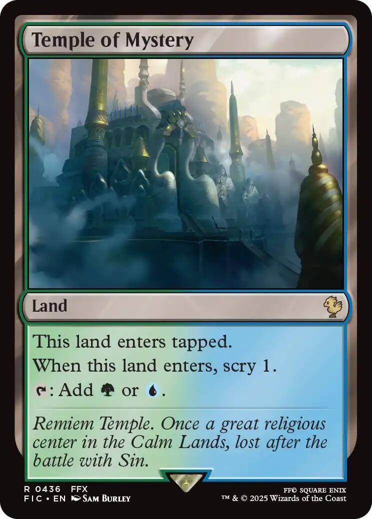 Temple of Mystery (Surge Foil) [FINAL FANTASY Commander] MTG Single Magic: The Gathering  | Multizone: Comics And Games