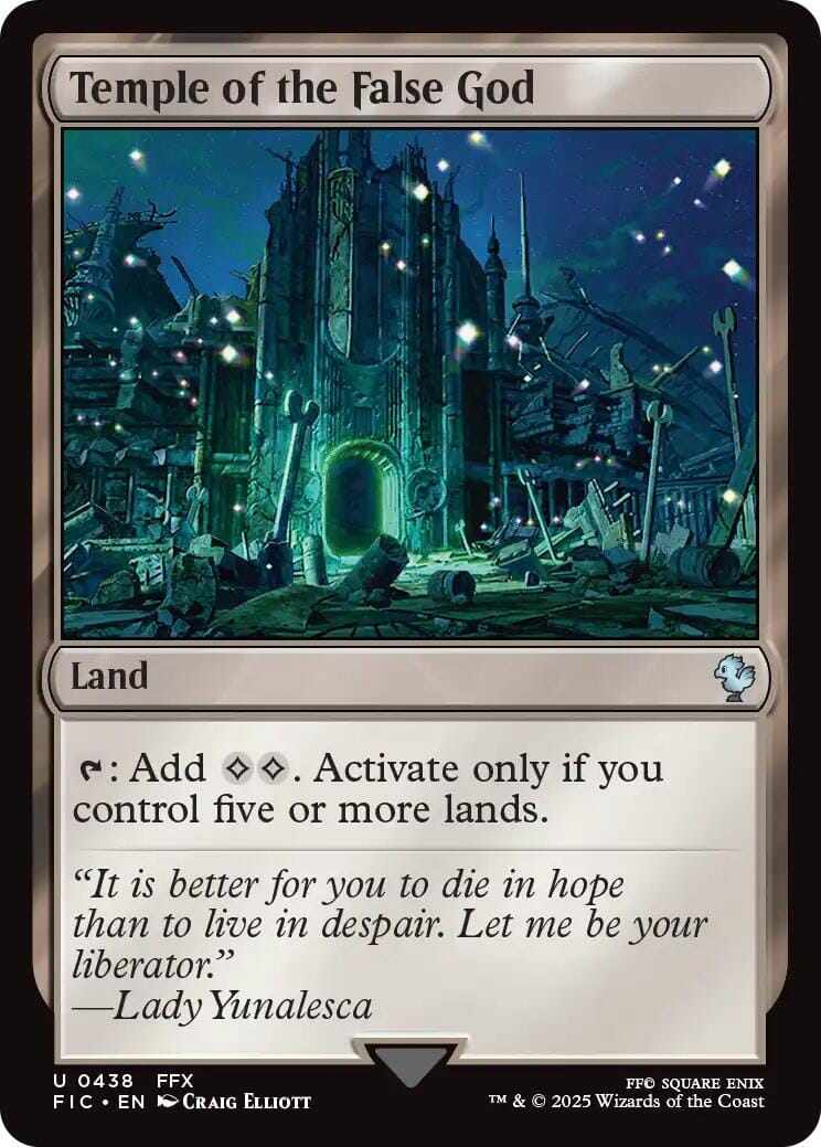 Temple of the False God (Surge Foil) [FINAL FANTASY Commander] MTG Single Magic: The Gathering  | Multizone: Comics And Games