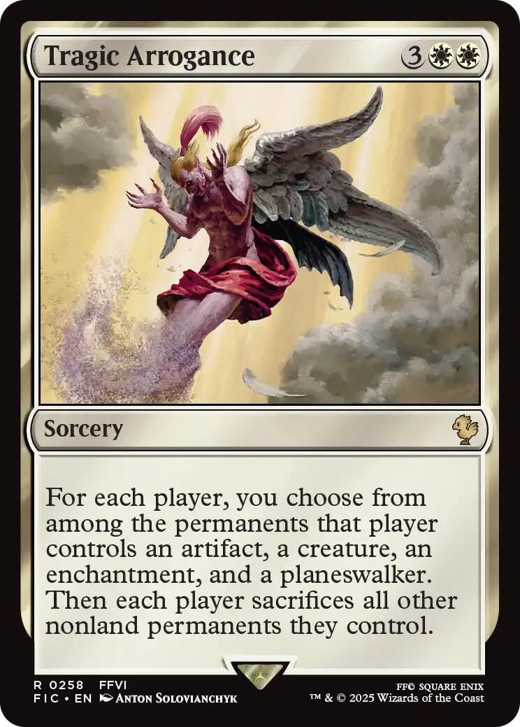 Tragic Arrogance (Surge Foil) [FINAL FANTASY Commander] MTG Single Magic: The Gathering  | Multizone: Comics And Games