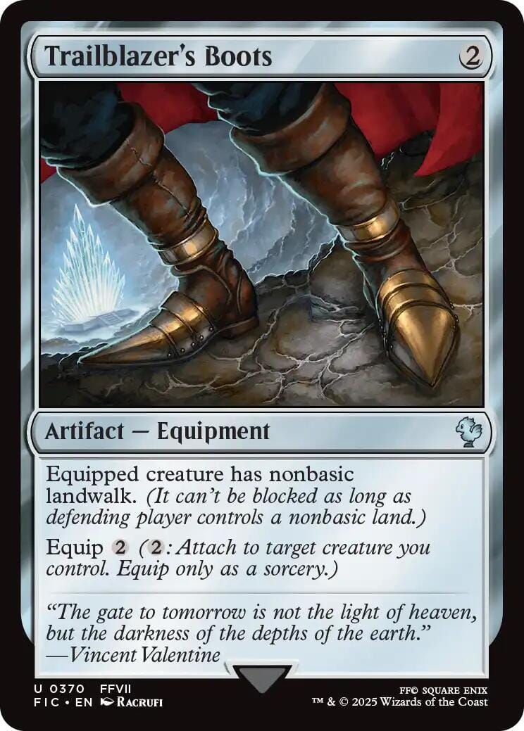 Trailblazer's Boots (Surge Foil) [FINAL FANTASY Commander] MTG Single Magic: The Gathering  | Multizone: Comics And Games