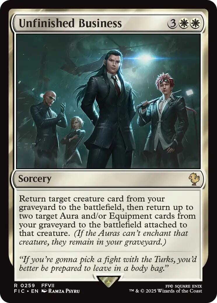 Unfinished Business (Surge Foil) [FINAL FANTASY Commander] MTG Single Magic: The Gathering  | Multizone: Comics And Games