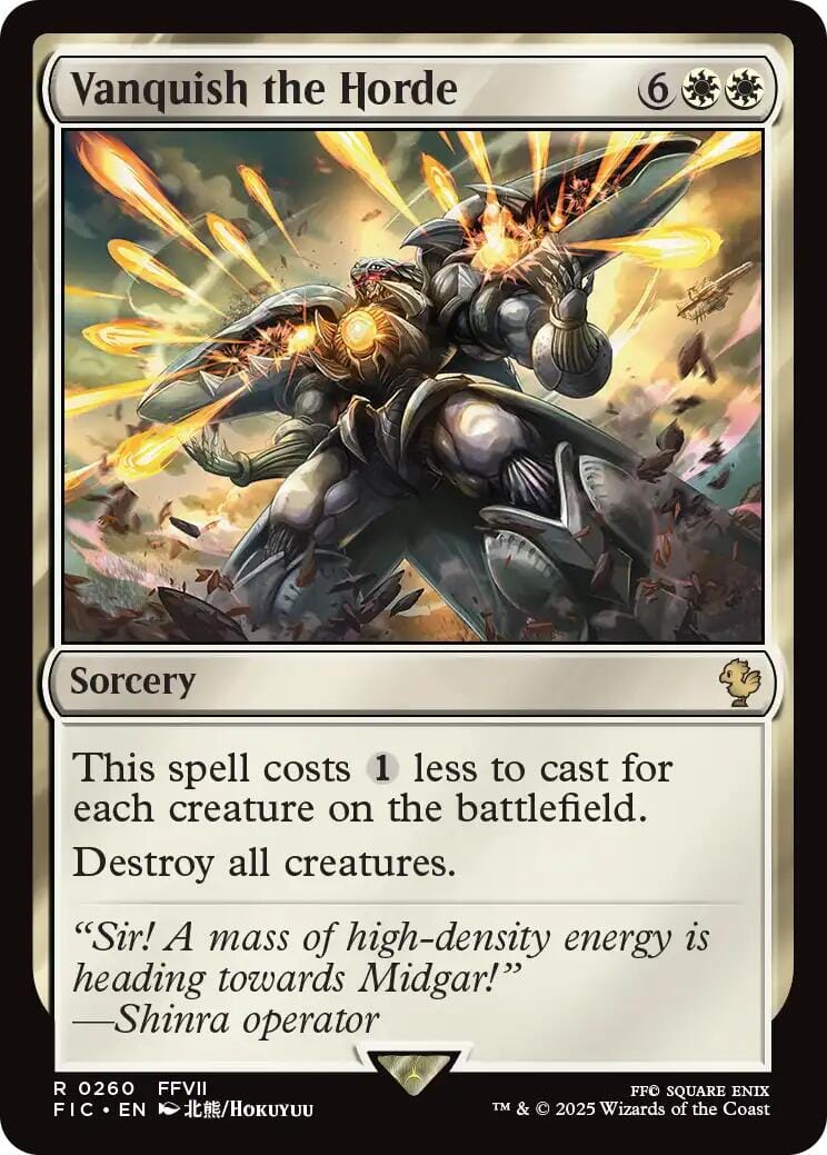 Vanquish the Horde (Surge Foil) [FINAL FANTASY Commander] MTG Single Magic: The Gathering  | Multizone: Comics And Games