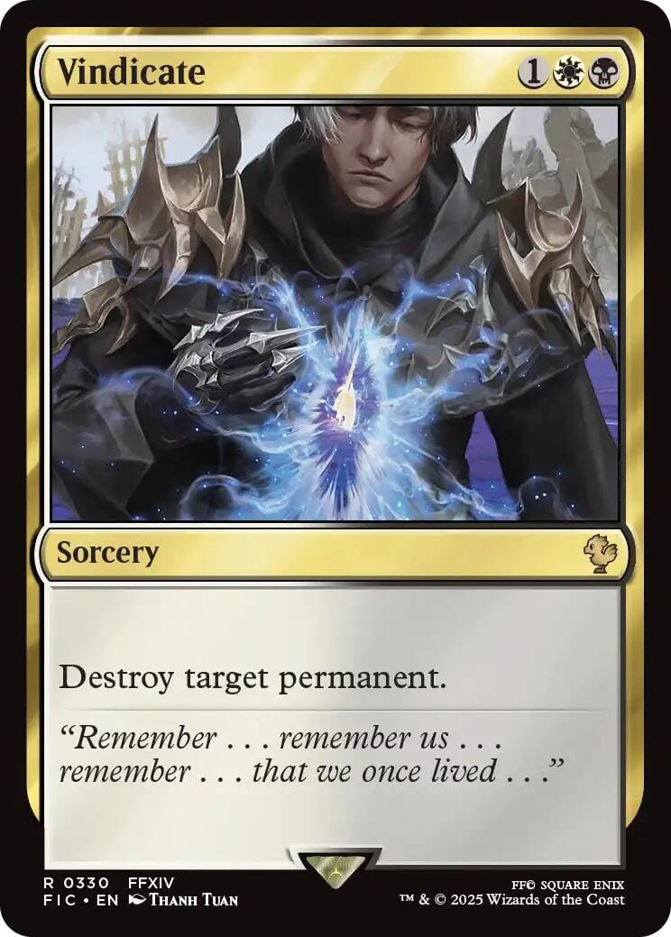 Vindicate (Surge Foil) [FINAL FANTASY Commander] MTG Single Magic: The Gathering  | Multizone: Comics And Games
