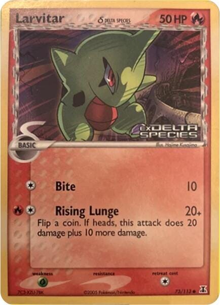 Larvitar (73/113) (Delta Species) (Stamped) [Miscellaneous Cards] Pokemon Single Pokémon  | Multizone: Comics And Games