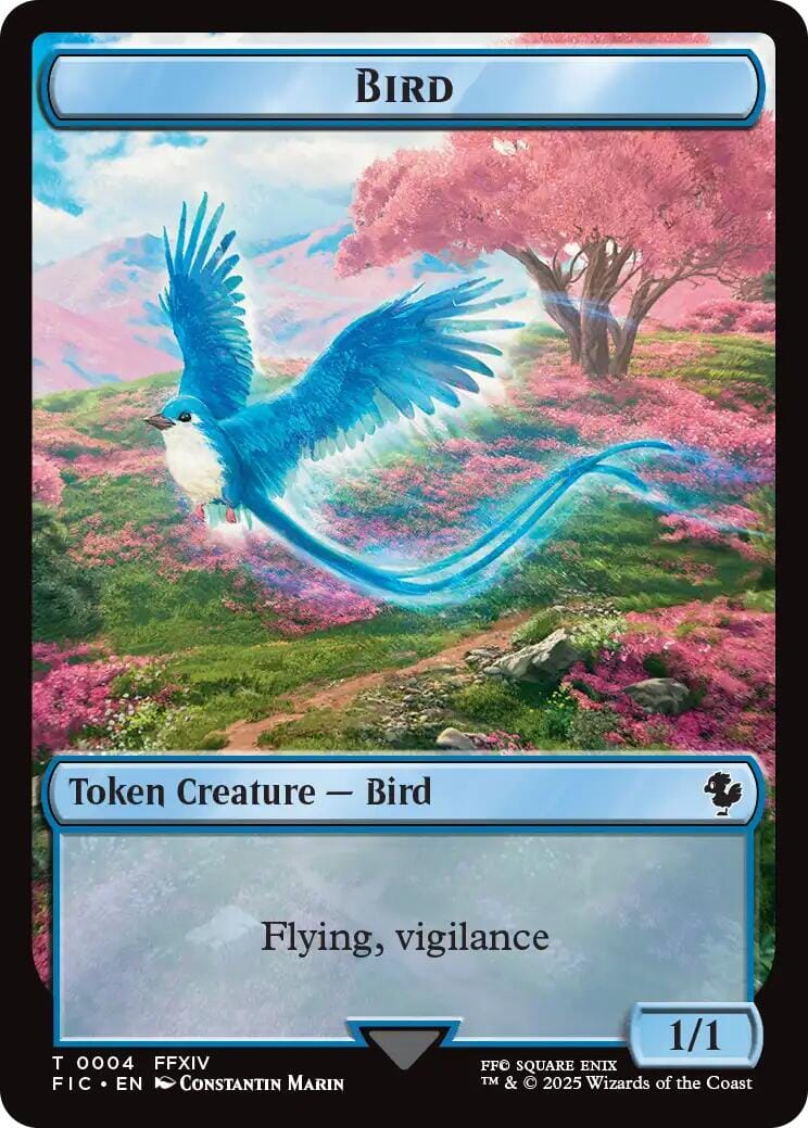 Bird // Hero (0005) Double Sided Token [FINAL FANTASY Commander Tokens] MTG Single Magic: The Gathering  | Multizone: Comics And Games