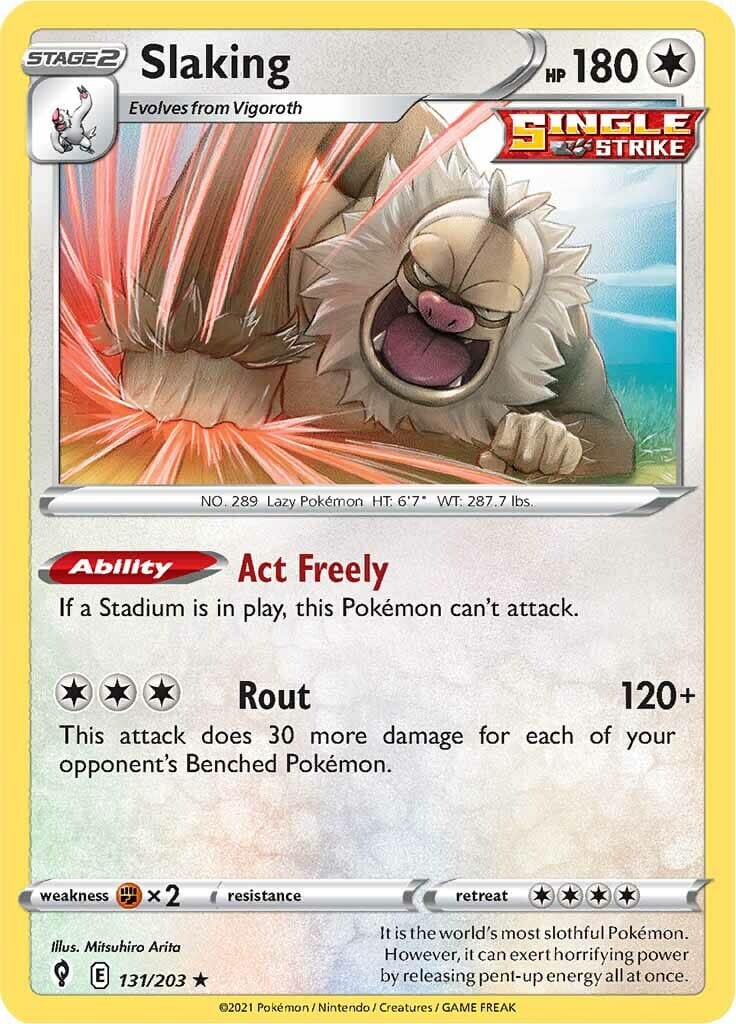 Slaking (131/203) [Sword & Shield: Evolving Skies] Pokemon Single Pokémon  | Multizone: Comics And Games