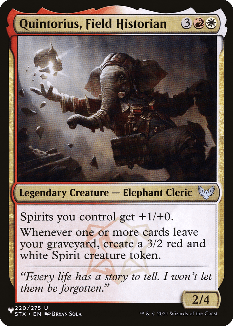 Quintorius, Field Historian [The List] MTG Single Magic: The Gathering  | Multizone: Comics And Games