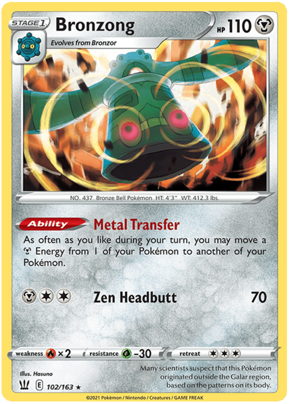Bronzong (102/163) [Sword & Shield: Battle Styles] Pokemon Single Pokémon  | Multizone: Comics And Games