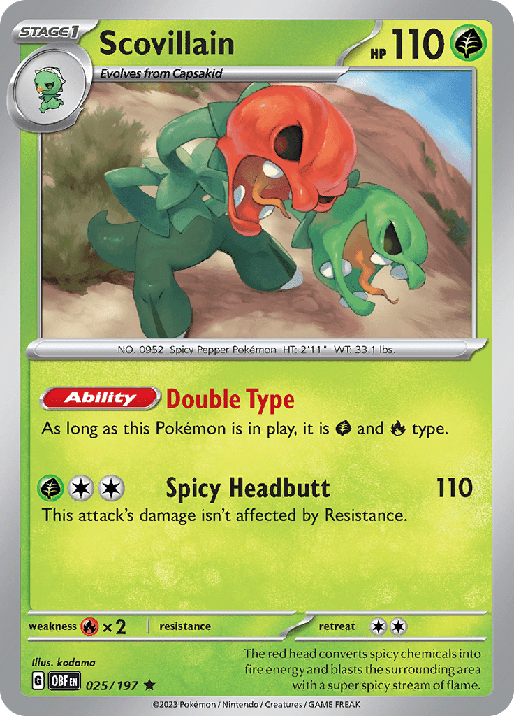 Scovillain (025/197) [Scarlet & Violet: Obsidian Flames] Pokemon Single Pokémon  | Multizone: Comics And Games