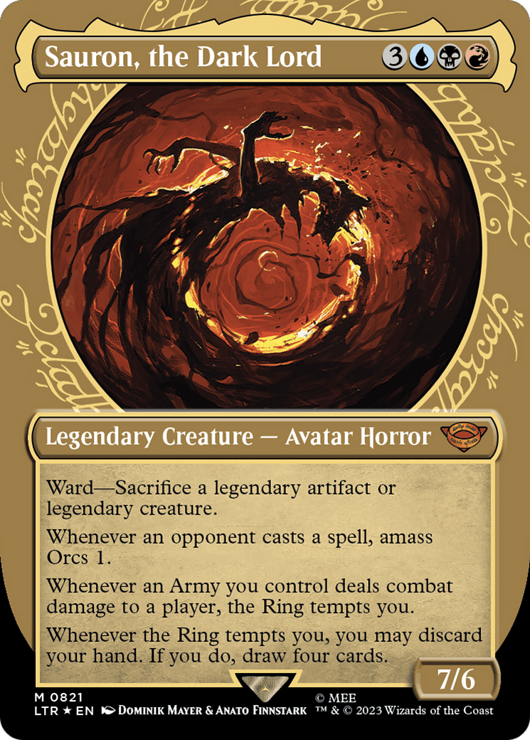 Sauron, the Dark Lord (Showcase) (Surge Foil) [The Lord of the Rings: Tales of Middle-Earth] MTG Single Magic: The Gathering  | Multizone: Comics And Games