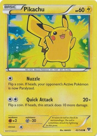 Pikachu (42/146) (2014 Movie Promo) [Miscellaneous Cards] Pokemon Single Pokémon  | Multizone: Comics And Games