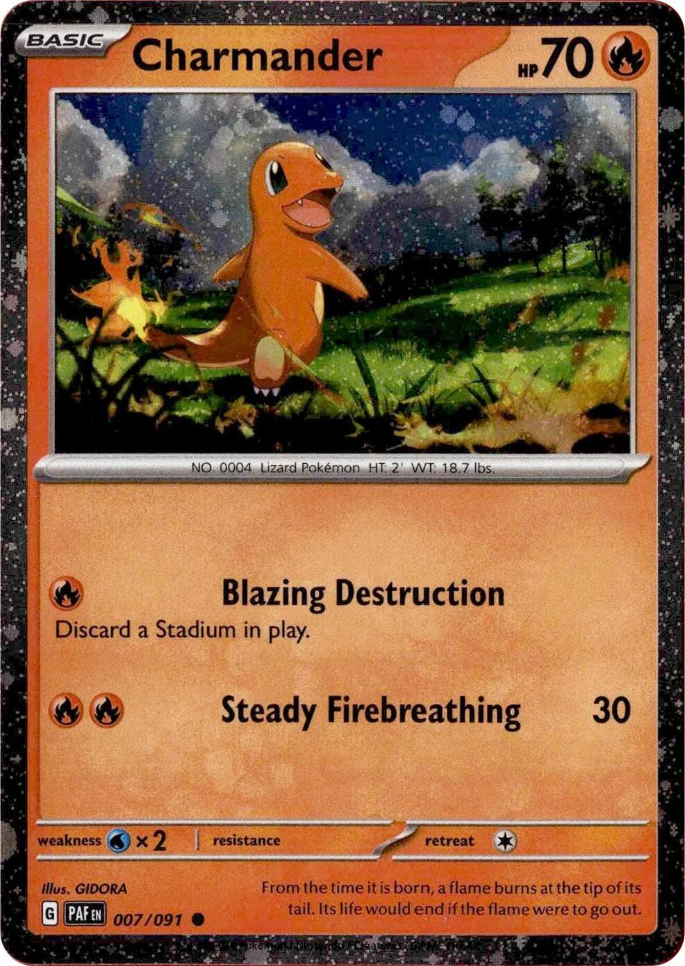 Charmander (007/091) (Cosmos Holo) [Scarlet & Violet: Paldean Fates] Pokemon Single Pokémon  | Multizone: Comics And Games