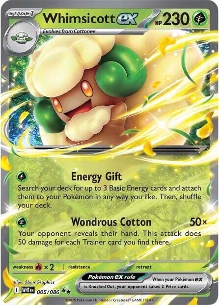 Whimsicott ex (005/086) [Scarlet & Violet: White Flare] Pokemon Single Pokémon  | Multizone: Comics And Games