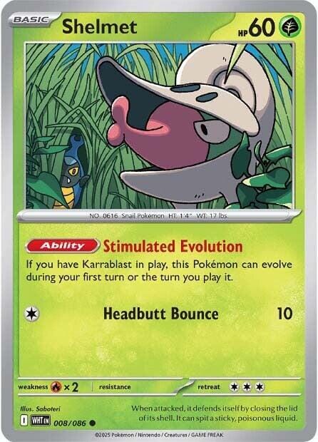 Shelmet (008/086) [Scarlet & Violet: White Flare] Pokemon Single Pokémon  | Multizone: Comics And Games