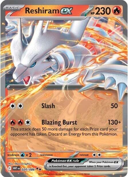 Reshiram ex (020/086) [Scarlet & Violet: White Flare] Pokemon Single Pokémon  | Multizone: Comics And Games