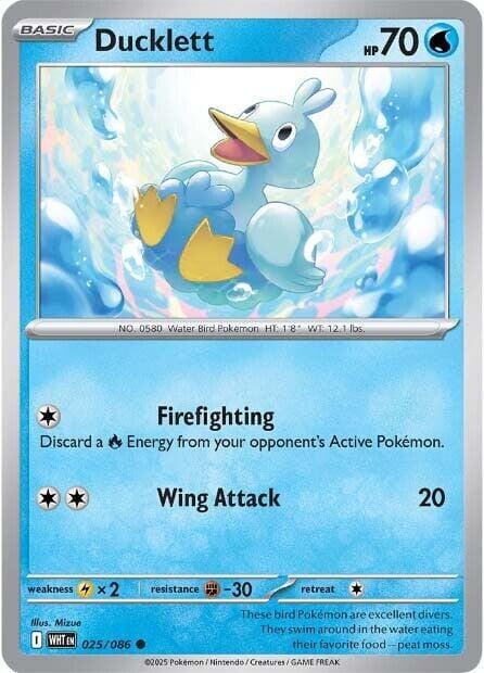 Ducklett (025/086) [Scarlet & Violet: White Flare] Pokemon Single Pokémon  | Multizone: Comics And Games