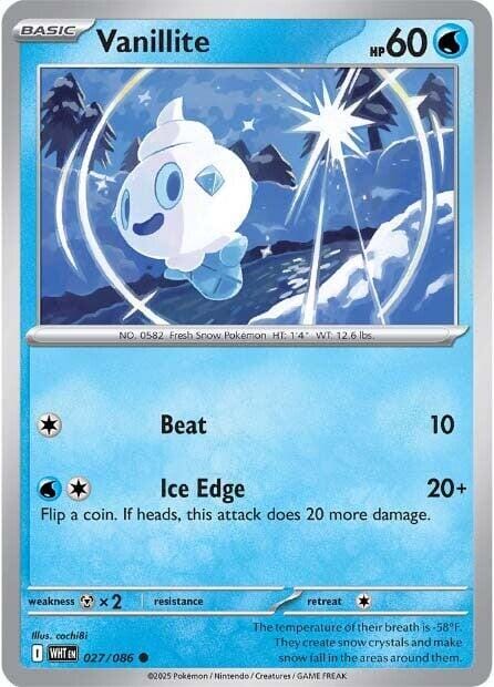 Vanillite (027/086) [Scarlet & Violet: White Flare] Pokemon Single Pokémon  | Multizone: Comics And Games