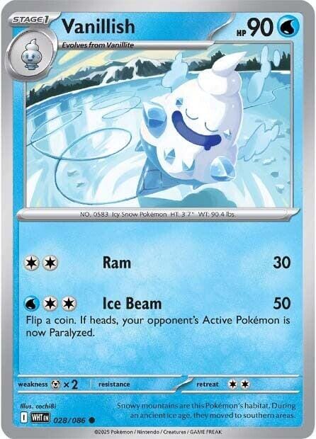 Vanillish (028/086) [Scarlet & Violet: White Flare] Pokemon Single Pokémon  | Multizone: Comics And Games