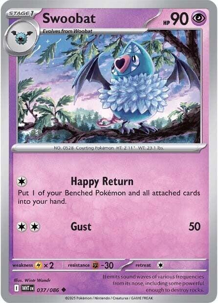 Swoobat (037/086) [Scarlet & Violet: White Flare] Pokemon Single Pokémon  | Multizone: Comics And Games