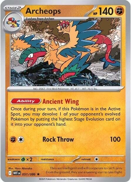 Archeops (051/086) [Scarlet & Violet: White Flare] Pokemon Single Pokémon  | Multizone: Comics And Games