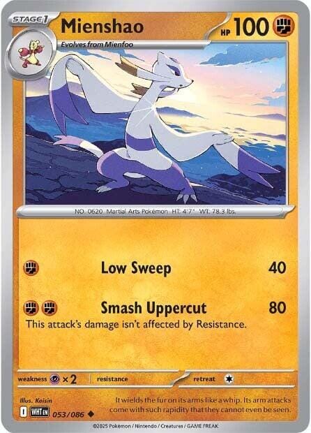 Mienshao (053/086) [Scarlet & Violet: White Flare] Pokemon Single Pokémon  | Multizone: Comics And Games