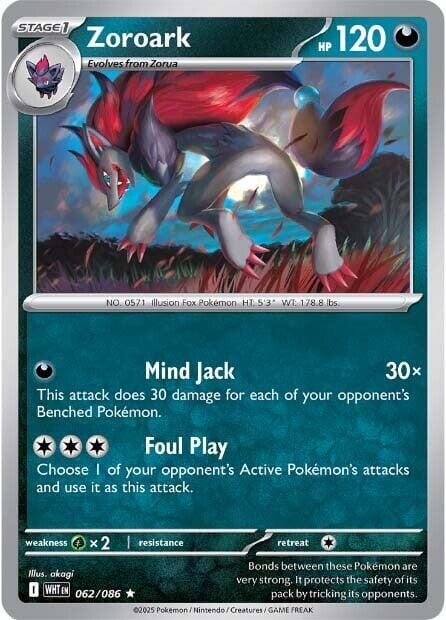 Zoroark (062/086) [Scarlet & Violet: White Flare] Pokemon Single Pokémon  | Multizone: Comics And Games